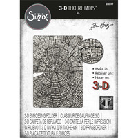 Sizzix - 3D Embossing Folder By Tim Holtz, Tree Rings, Kohokuviointitasku