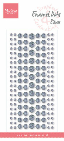Marianne Design - Enamel Dots Silver Glitter, 156kpl