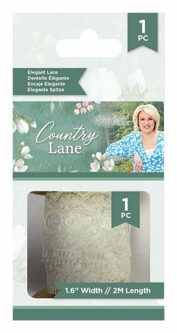 Crafter's Companion - Country Lane Elegant Lace, Valkoinen