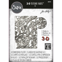Sizzix - 3D Texture Fades Embossing Folder By Tim Holtz, Entangled, Kohokuviointitasku