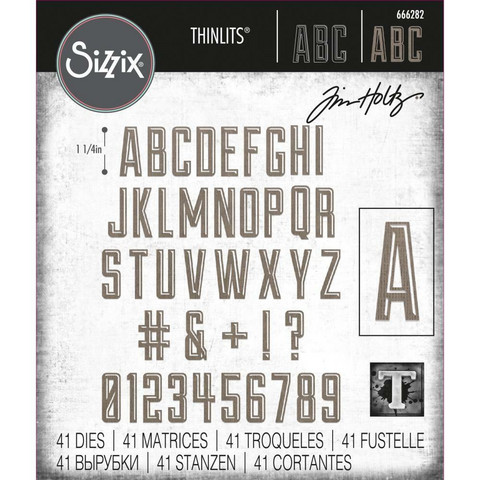 Sizzix - Thinlits Dies By Tim Holtz, Alphanumeric Emporium, Stanssisetti