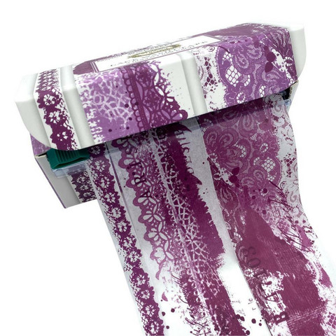 49 And Market - Vintage Bits Lace, Eggplant, Washi Tape Set