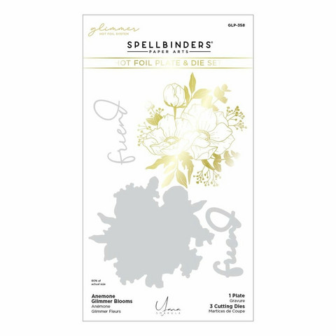 Spellbinders - Glimmer Hot Foil Plate & Die Anemone Blooms