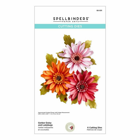 Spellbinders - Gerber Daisy and Ladybugs, Stanssisetti