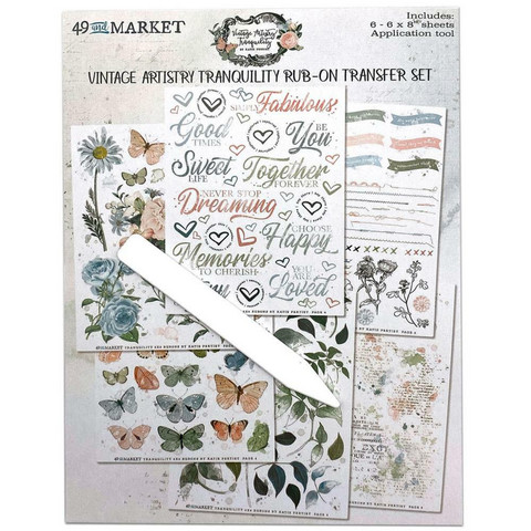 49 and Market - Vintage Artistry Tranquility Rub-Ons 6