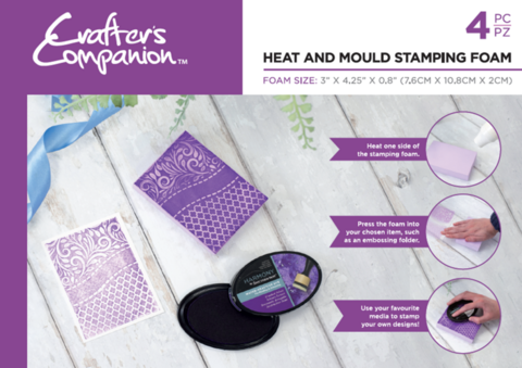 Crafter's Companion - Heat and Mould Stamping Foam, Leimasieni, 4kpl