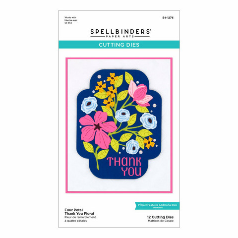 Spellbinders - Four Petal Thank You Floral, Stanssisetti