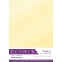 Crafter`s Companion - White Gold Centura Metallic, A4, 10 arkkia
