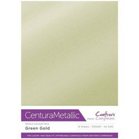 Crafter`s Companion - Green Gold Centura Metallic, A4, 10 arkkia