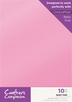 Crafter`s Companion - Baby Pink Glitter Card, A4, 10 arkkia