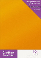 Crafter`s Companion - Copper Glitter Card, A4, 10 arkkia