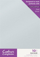 Crafter`s Companion - Pale Silver Glitter Card, A4, 10 arkkia