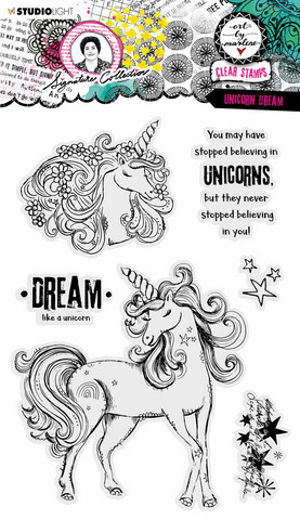 Art By Marlene - Signature Clear Stamp Unicorn Dream, Leimasetti
