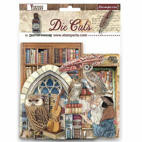 Stamperia - Vintage Library, Die Cuts