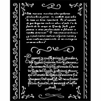 Stamperia - Vintage Library Letters, 20x25cm, Sapluuna