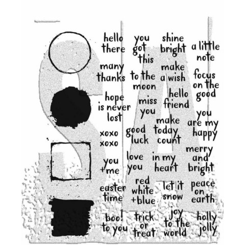 Tim Holtz - Note Quotes, Leimasetti