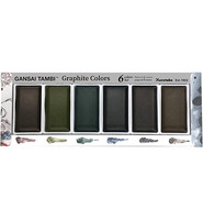 ZIG Kuretake Gansai Tambi Graphite Colors, Japanilaiset vesivärit, 6väriä