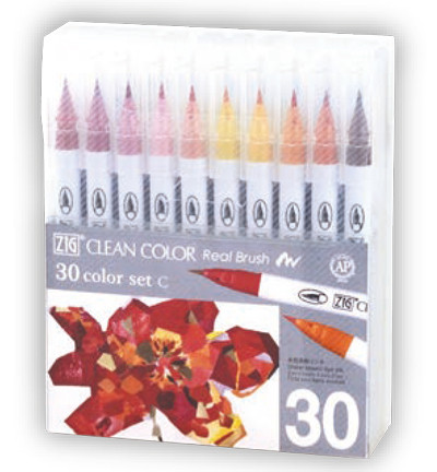 ZIG Clean Color Real Brush-setti, 30kpl (uudet sävyt, setti C)