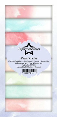 Paper Favourites - Pastel Ombre Slim Paper Pack, Paperikko