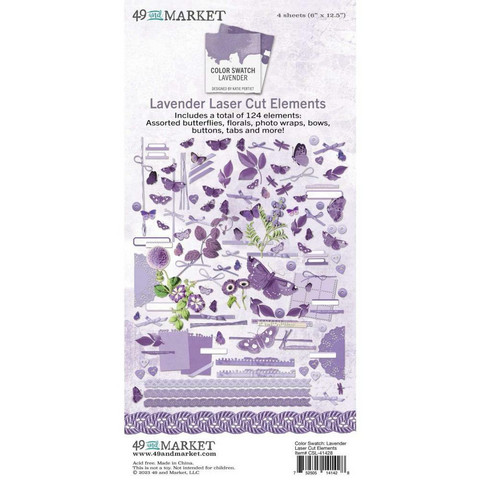 49 And Market - Color Swatch Lavender Laser Cut, 4arkkia