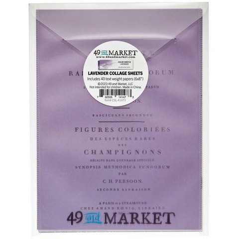 49 And Market - Color Swatch Lavender, Collage Sheets 6''x8'', 40sivua