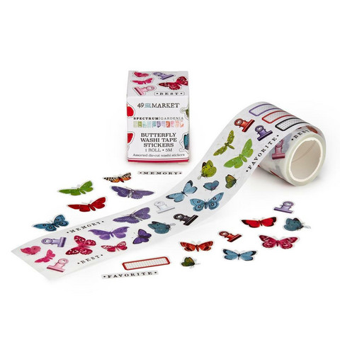 49 And Market - Spectrum Gardenia Butterfly Washi Sticker Roll