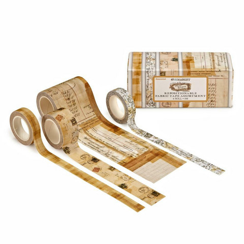 49 And Market - Vintage Bits Fabric Tape Set, 4rullaa