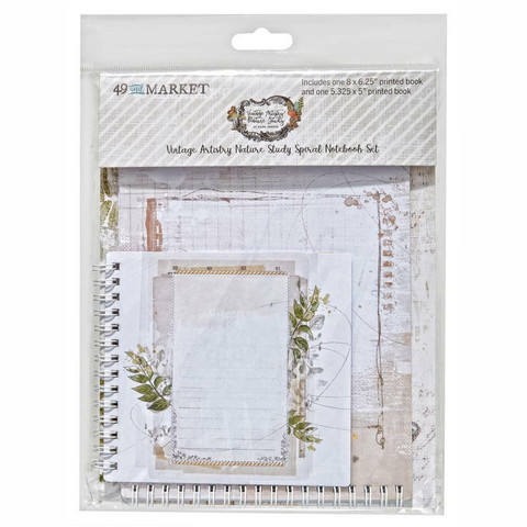 49 And Market - Vintage Artistry Nature Study Spiral Notebook Set, 2kpl