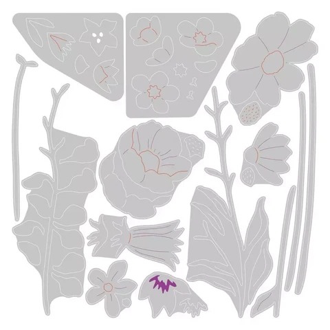 Sizzix - Thinlits In the Meadow, Stanssisetti