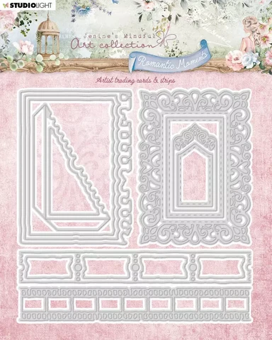 Studio Light - Jenine's Romantic Moments, ATC Cards & Strips , Stanssisetti