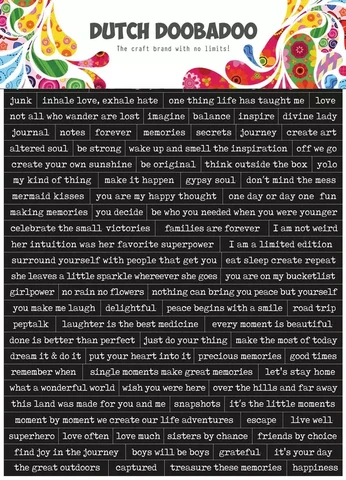 Dutch Doobadoo - Dutch Sticker Art Quotes, Tarra-arkki