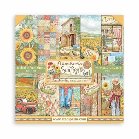 Stamperia - Sunflower Art, Paper Pack 12