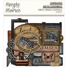Simple Stories - Simple Vintage Essentials, Chipboard Metal Hardware