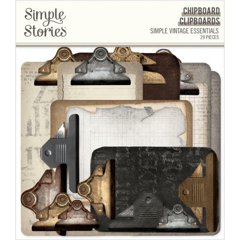 Simple Stories - Simple Vintage Essentials, Chipboard Clipboards