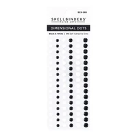 Spellbinders - Enamel Dots, Black & White, 96kpl
