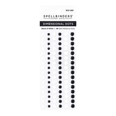 Spellbinders - Enamel Dots, Black & White, 96kpl