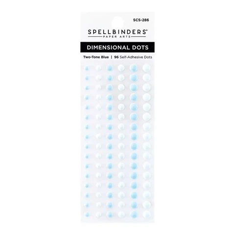 Spellbinders - Enamel Dots, Two Tone Blue, 96kpl