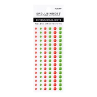 Spellbinders - Enamel Dots, Red & Green, 96kpl