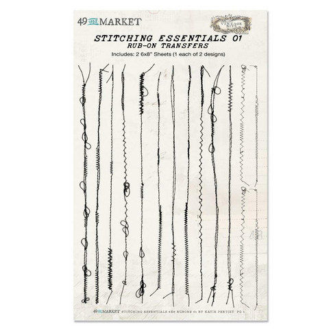 49 and Market - Essential Stitching 01 Rub-Ons 6