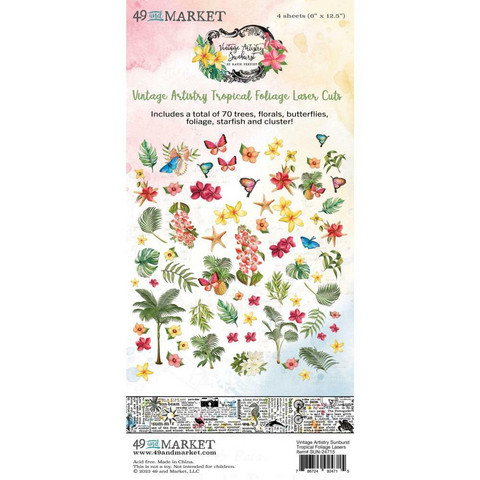 49 And Market - Vintage Artistry Sunburst Tropical Foliage Laser Cut Elements