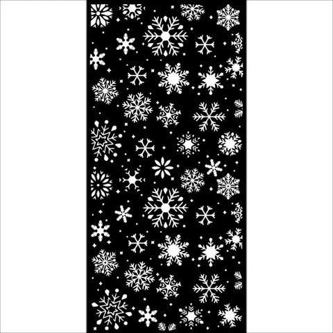 Stamperia - Christmas Snowflakes,  12x25cm, Sapluuna