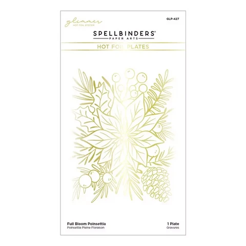 Spellbinders - Glimmer Hot Foil Plate, Full Bloom Poinsettia