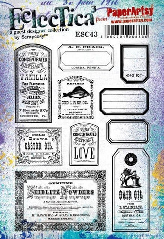 PaperArtsy - E³ Scrapcosy 43, Leimasetti, A5