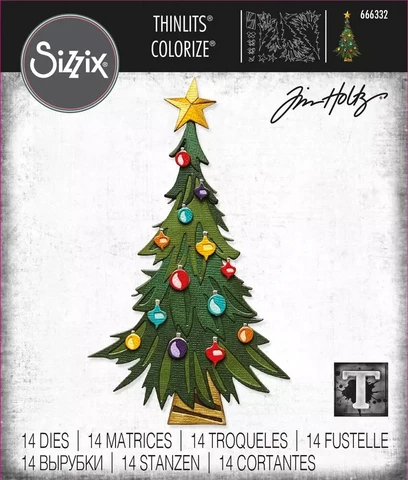 Sizzix - Thinlits Dies By Tim Holtz, Trim a Tree Colorize, Stanssisetti