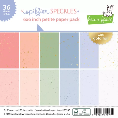 Lawn Fawn - Spiffier Speckles Paper Pack 6