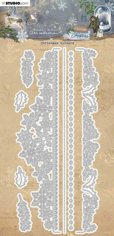 Studio Light - Jenine's Vintage Christmas, Christmas Borders, Stanssisetti