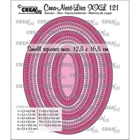 Crealies - Crea-Nest-Lies XXL Ovals with Small Squares, Stanssisetti
