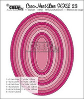 Crealies - Crea-Nest-Lies XXL Ovals with Stitch Lines, Stanssisetti