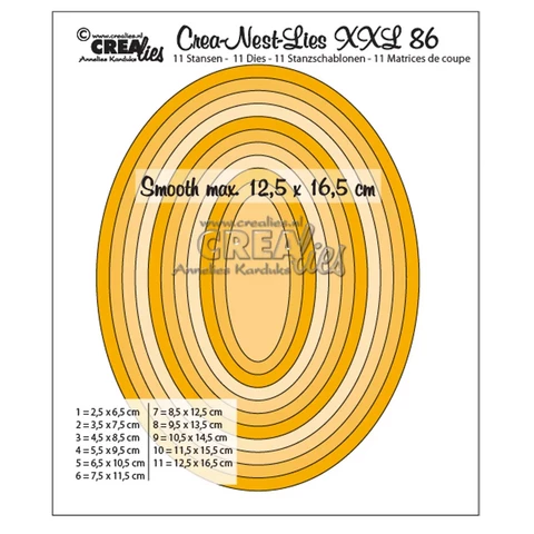 Crealies - Crea-Nest-Lies XXL Ovals, Stanssisetti
