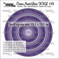 Crealies - Crea-Nest-Lies XXL Circles with Small Squares, Stanssisetti